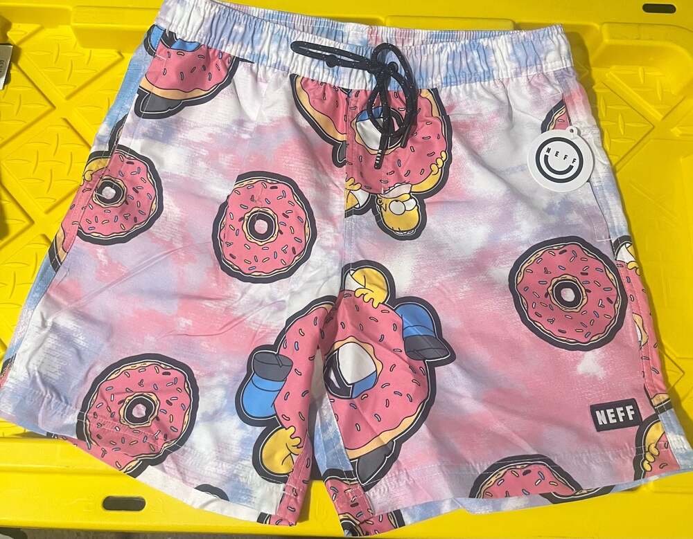 Neff x The Simpsons Homer Donut Swim Trunks Medium